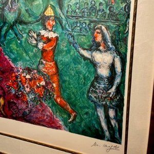 Marc Chagall Stamp Signed Lithograph "Le Cirque Vert" (The Green Circus)